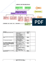 Árbol de Problemas de T.H. y Matriz de Indicadores