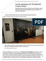 'Leitura Da Sentença de Tiradentes' Vira Atração em Ouro Preto - Gerais - Estado de Minas