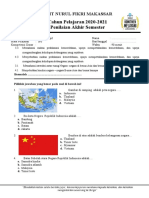 Tahun Pelajaran 2020-2021 Penilaian Akhir Semester: Smpit Nurul Fikri Makassar