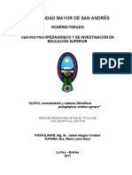 Universidad Mayor de San Andrés: Vicerrectorado Centro Psicopedagógico Y de Investigación en Educación Superior