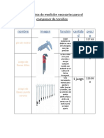 Tabla de Compresor