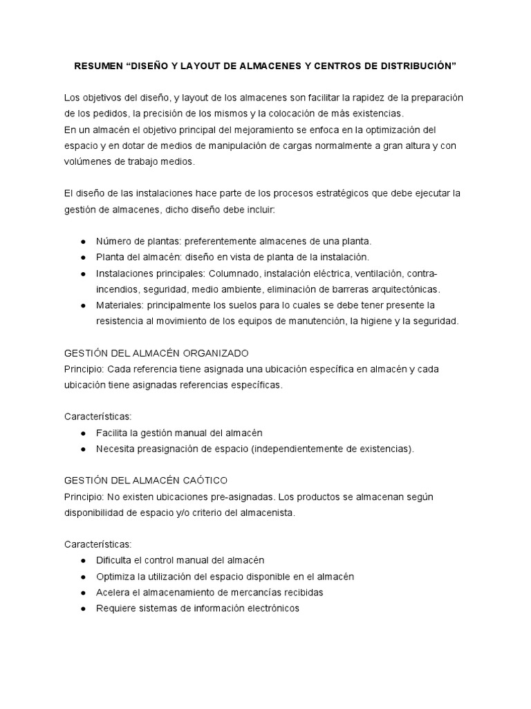 Diseño y Layout de Almacenes y Cedis | PDF | Almacén | Diseño