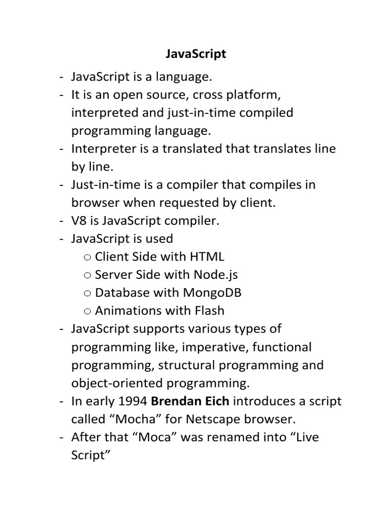 Understanding JavaScript Basics and Usage | PDF | Java Script ...