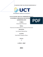 Funciones Del Administrador en El Ejercicio Profesional