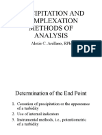 Precipitation and Complexation Methods of Analysis: Alexis C. Arellano, RPH