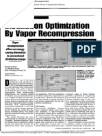 Distillation Optimization by Vapor Recompression