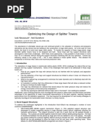 Optimizing The Design of Splitter Towers