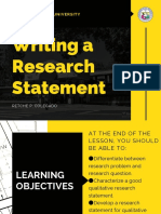 Writing A Research Statement