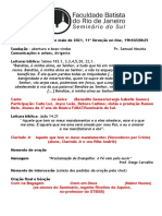 Capela, 3 Feira, 4 de Maio de 2021, 11 Devoção On-Line