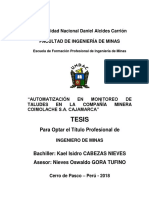 Tesis: Universidad Nacional Daniel Alcides Carrión Facultad de Ingeniería de Minas