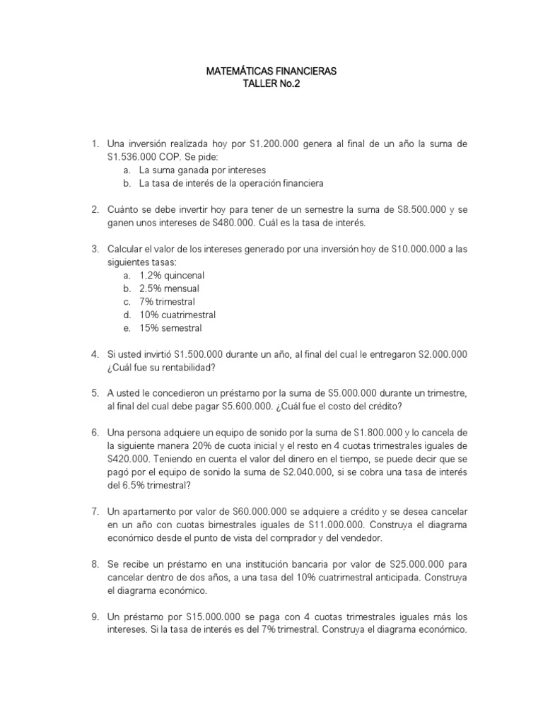 Cálculo de Intereses en Finanzas | PDF | Interés | Tasas de interés