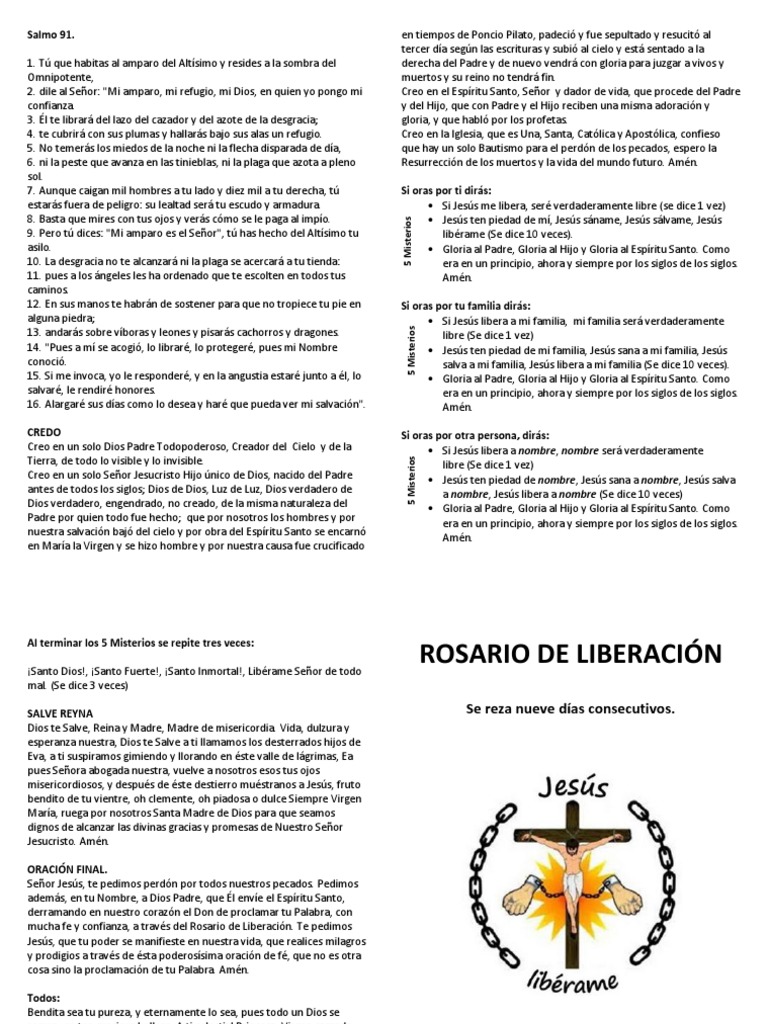 Rosario de Liberación | PDF | María, madre de Jesús | Jesús