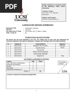 Laboratory Report Submission: in The Followings Clearly Before Submission. Lecturer's Name