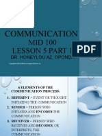 MID 100 PART 1 LESSON 5 Communication