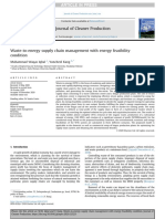 Waste-To-Energy Supply Chain Management With Energy Feasibility Condition