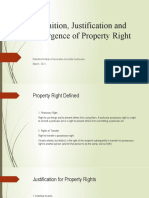 Definition, Justification and Emergence of Property Right