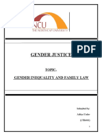 Gender Justice: Gender Inequality and Family Law