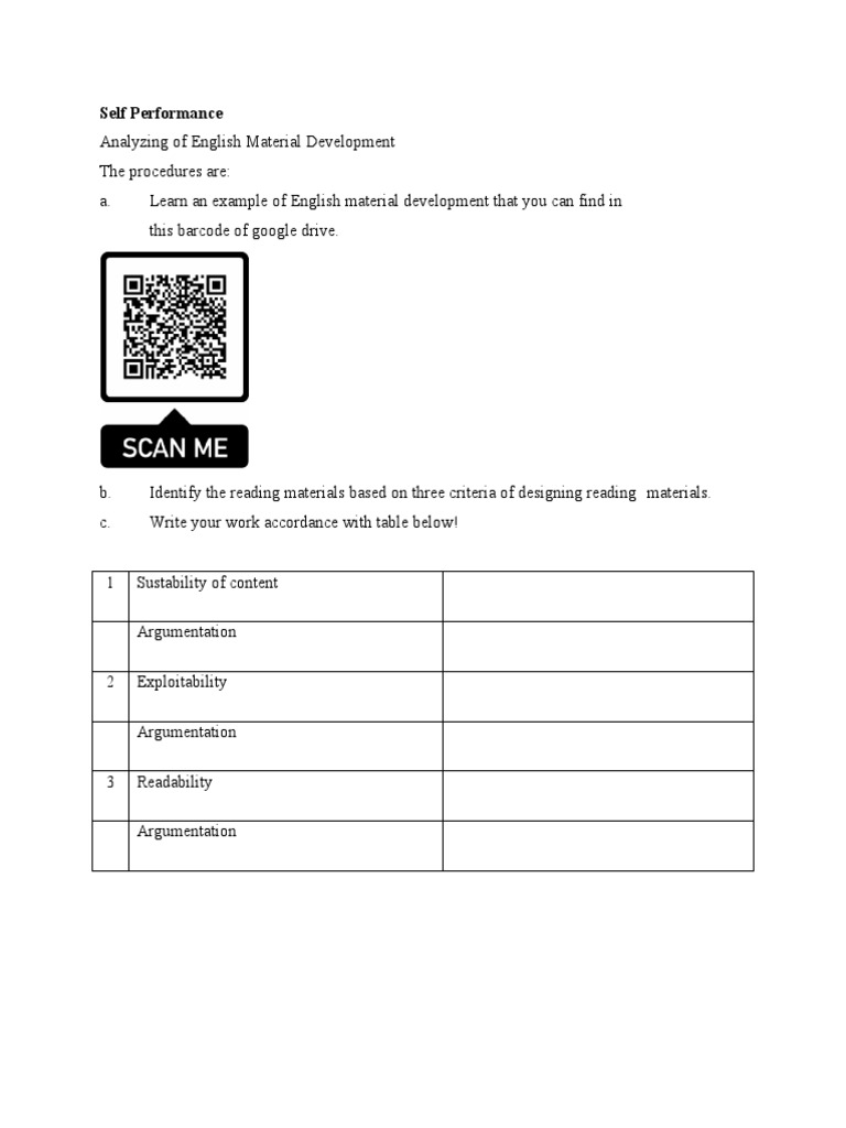 English Material Development Analysis | PDF