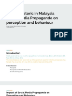 Visual Rhetoric in Malaysia Social Media Propaganda On Perception and Behaviour