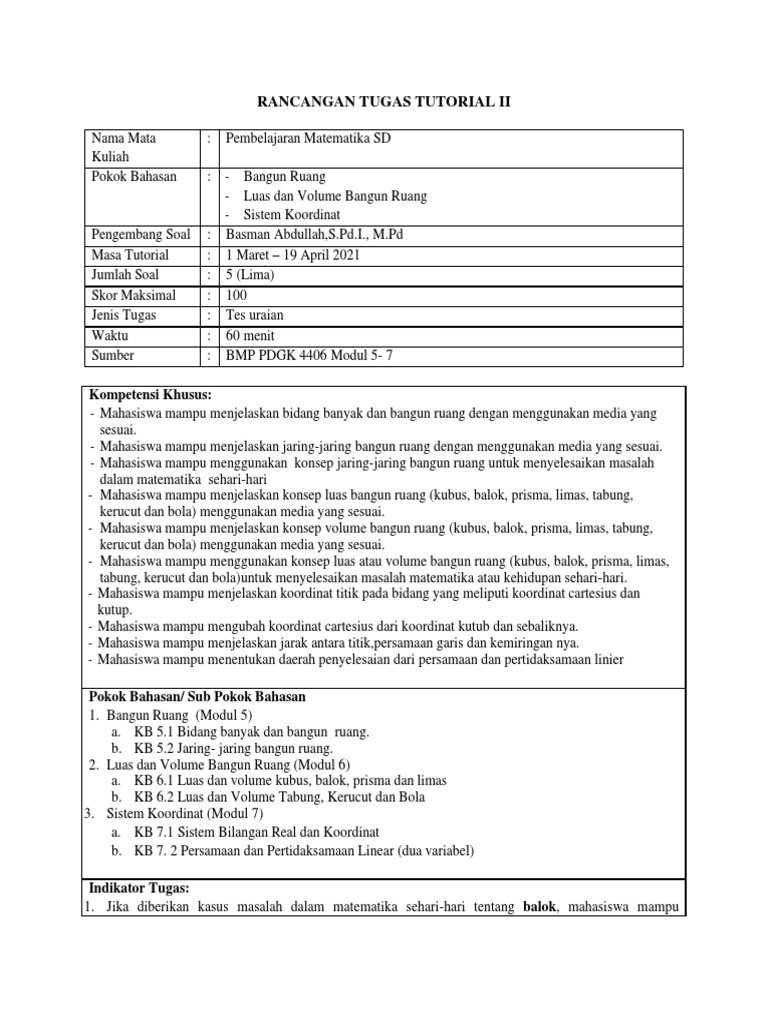 Tugas Tutorial Ii | PDF