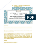 Doctrine of Colorable Legislation 2