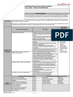 Skills Framework For Food Manufacturing Skills Map - Production Manager