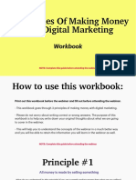 3 Principles of Making Money With Digital Marketing: Workbook
