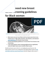 Why We Need New Breast Cancer Screening Guidelines For Black Women