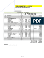 FHD Construction & Supply: Bill of Materials & Cost Estimates