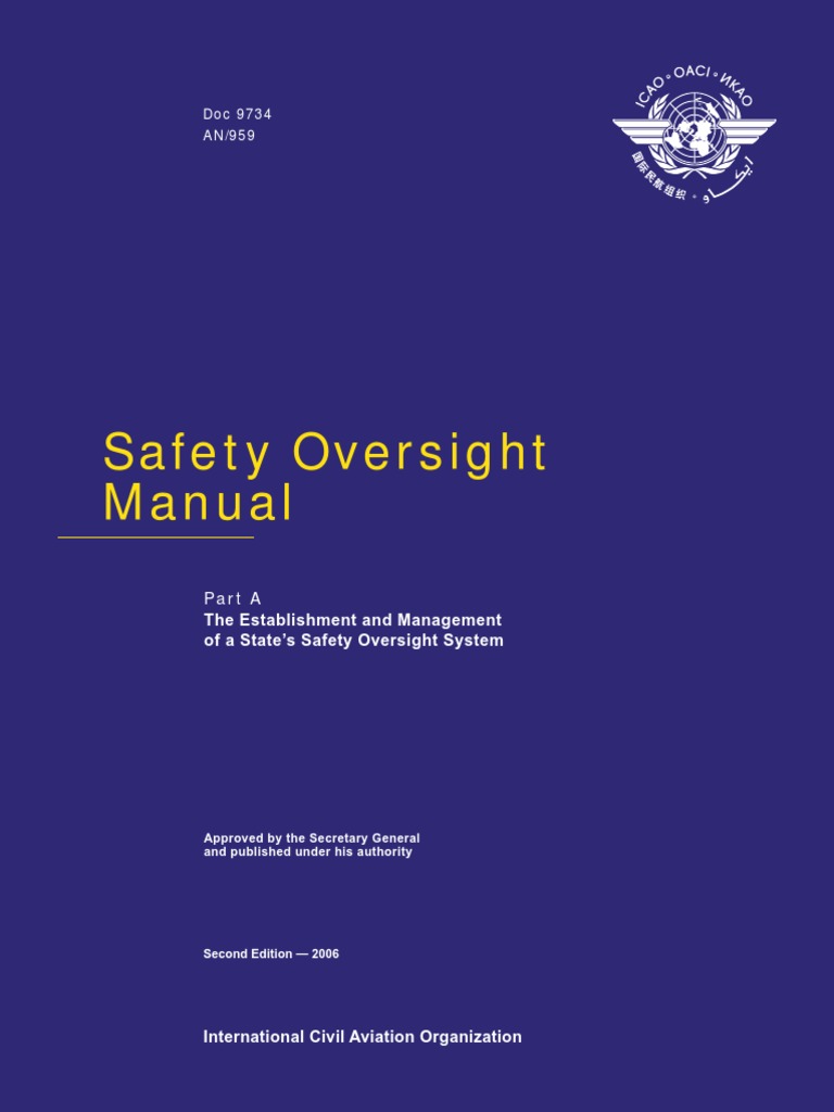 ICAO 9734 Safety Oversight Manual | PDF | Safety | Regulation