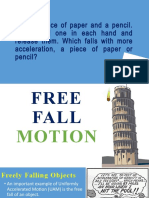 6 - Free Fall Motion in One Dimension