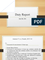 Duty Report: June 2th, 2021