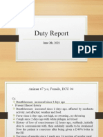 Duty Report: June 2th, 2021