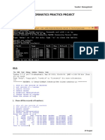 Informatics Practics Project: Table Structure