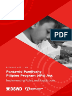 Pantawid Pamilyang Pilipino Program (4Ps) Act: Implementing Rules and Regulations