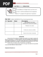 Chapter 5: C++ Operators