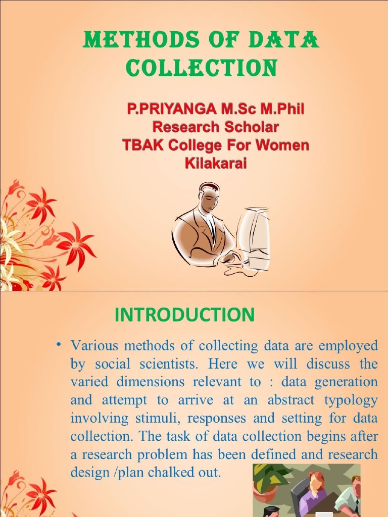 Methods of Data Collection PDF