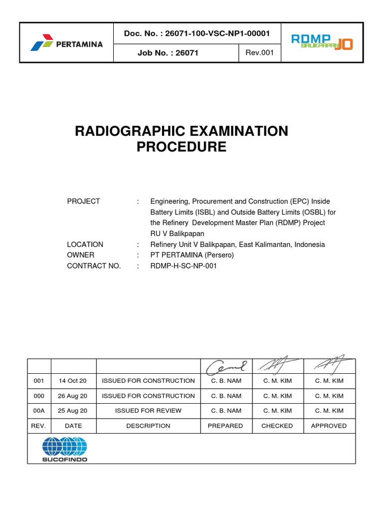 Radiographic Examination Procedure Guide | PDF | Nondestructive Testing ...
