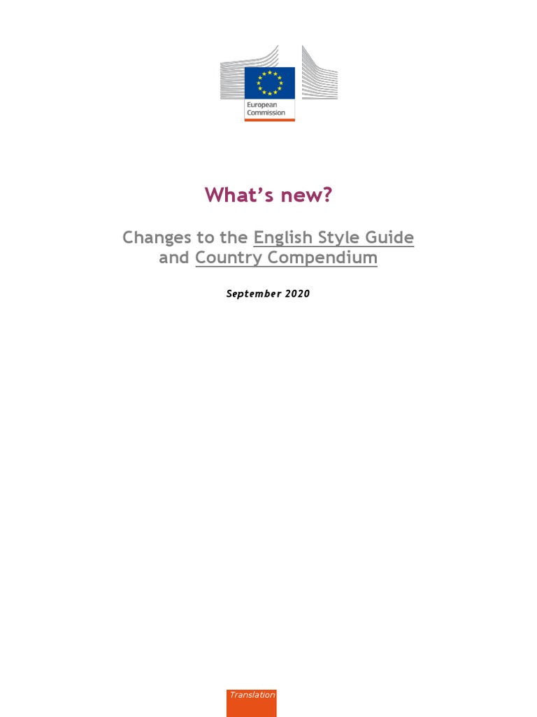 What's New? Changes To The English Style Guide and Country Compendium