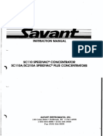 Instruction Manual for Savant SC110 SpeedVac Concentrator