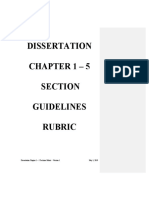 DISSERTATION Chapters 1 5 Section Rubric