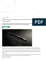 (DW - Com, 2021) Astrónomos Presentan Nueva Teoría Sobre El Misterio Del Oumuamua DW