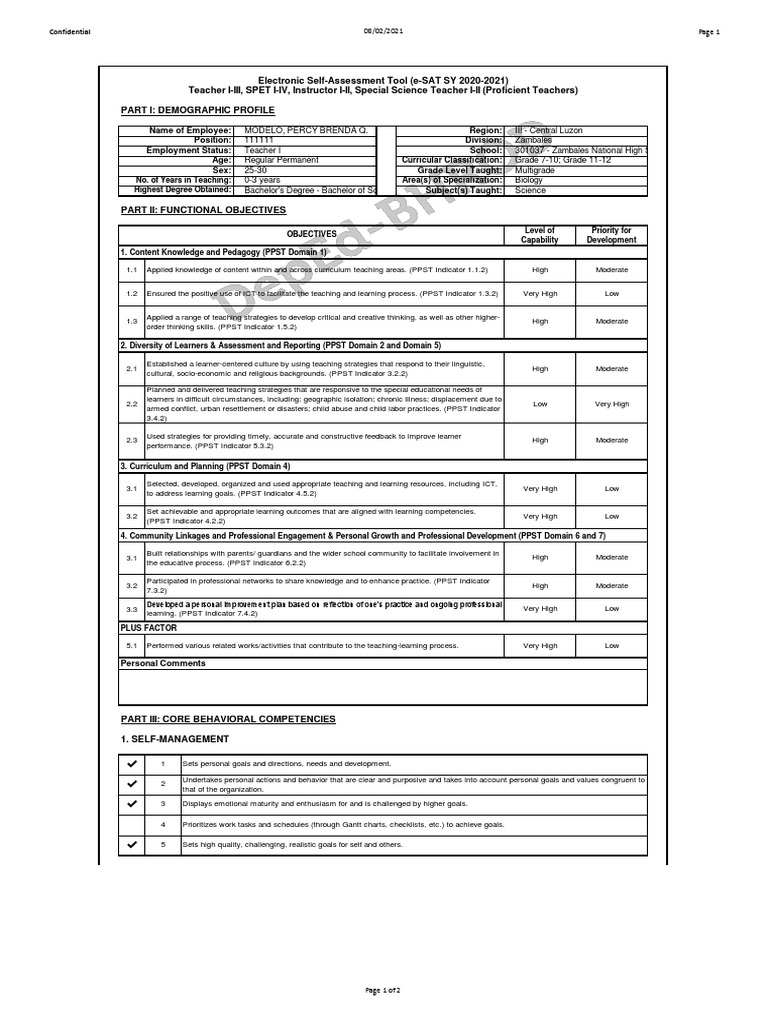 e-SAT 2024-2025 Overview for Teachers | PDF | Goal | Learning