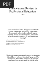 Enhancement Review in Professional Education Part 3