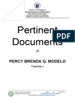 Pertinent Documents: Percy Brenda Q. Modelo