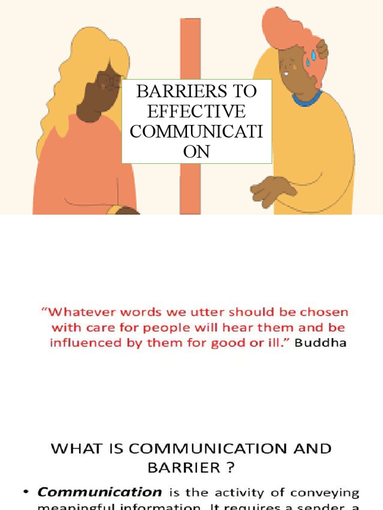 Lesson 4 Barriers To Communication PDF