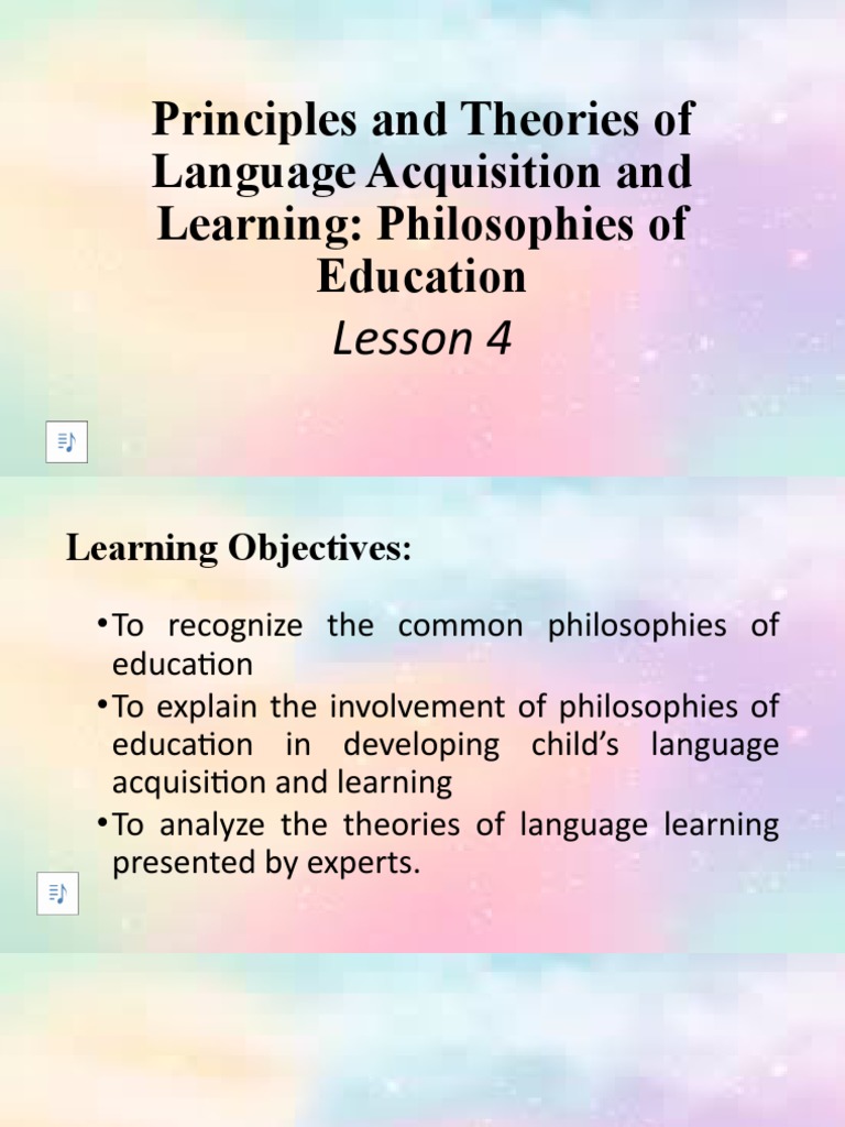 Principles and Theories of Language Acquisition and Learning: An ...