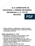 History of Education: 2nd Half of The 19th Century (In Slovak)