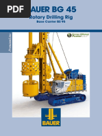 BAUER BG 45 Rotary Drilling Rig Overview | PDF
