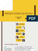 Whats Your CQ Style?: DR Payal Mehra 2020-21